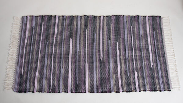 Corduroy Rug, Purple-Tan-Black, 55x28 - Image 2